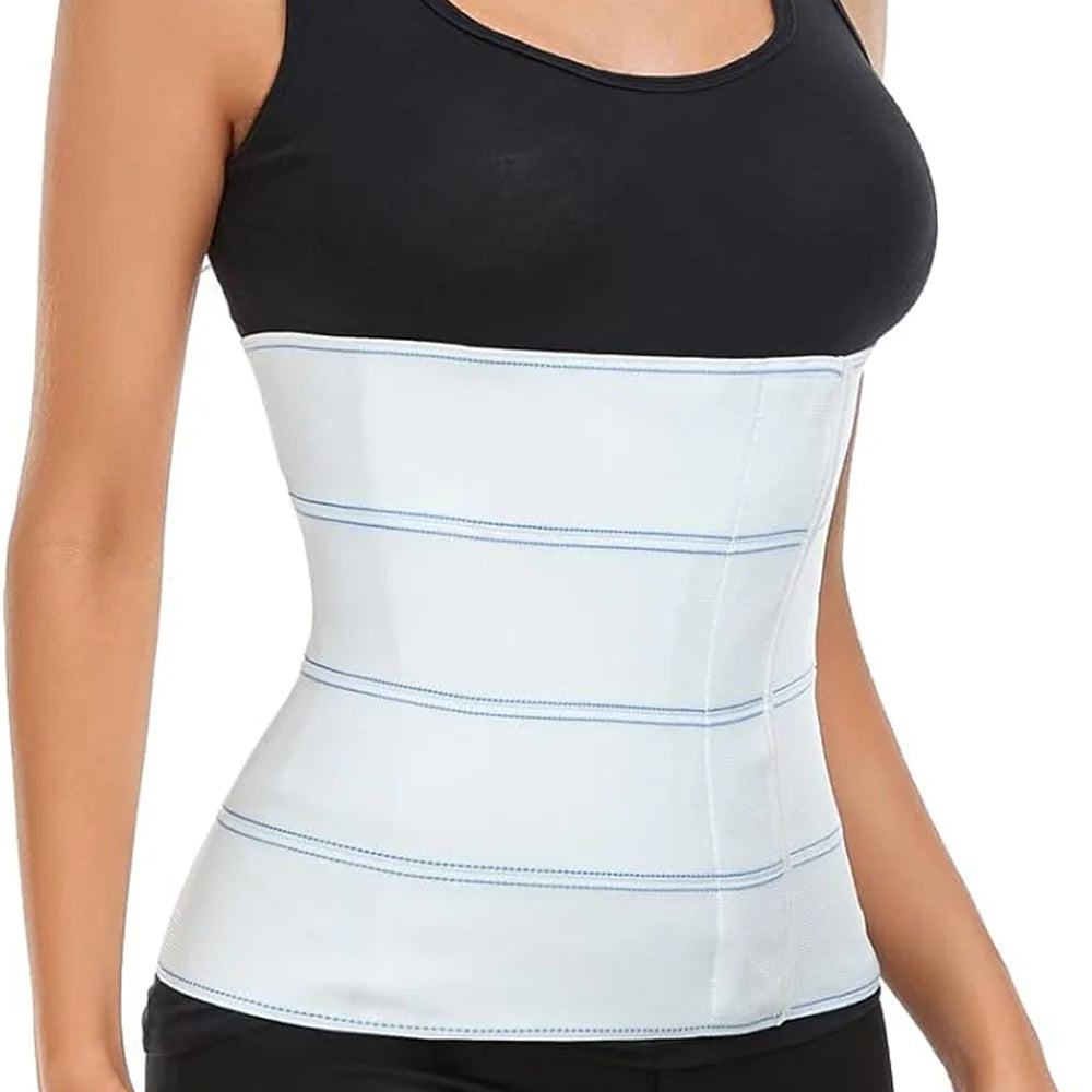 Postpartum & Tummy Tuck Abdominal Binder 12 Inch - Post-Surgery Support Belt for C-Section Recovery & Waist Training - Ideal for Moms After Delivery & Body Contouring