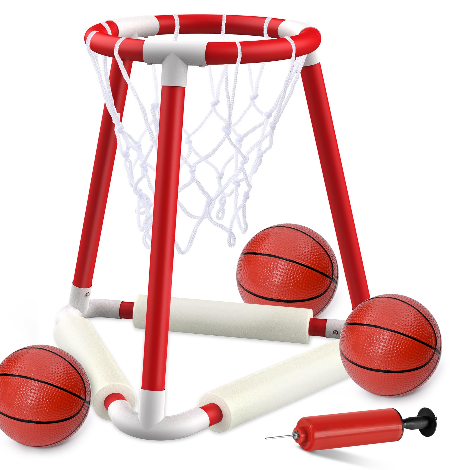 Floating Pool Basketball Hoop Set - Adjustable Height for Kids & Adults | Waterproof Outdoor & Indoor Basketball Game for Swimming Pool, Backyard, Beach | Perfect for Summer Parties, Family Fun & Poolside Activities