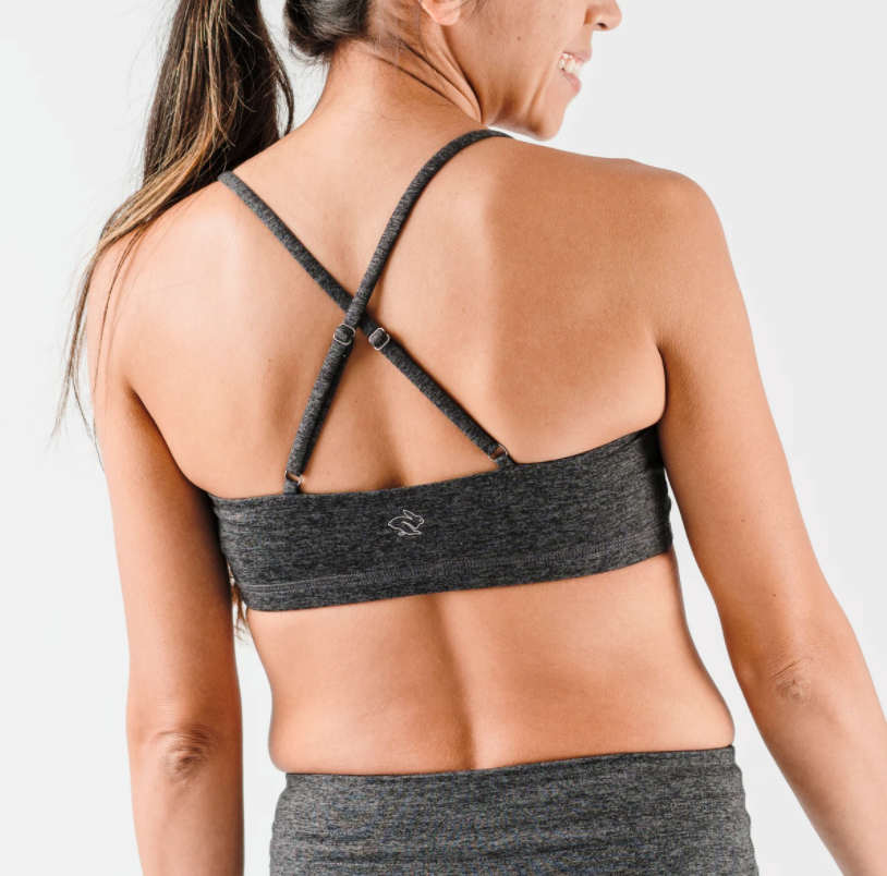 Women's EZ Bra - Comfortable Wireless Support Bra in Charcoal Gray | Perfect for Yoga, Workouts & Everyday Wear