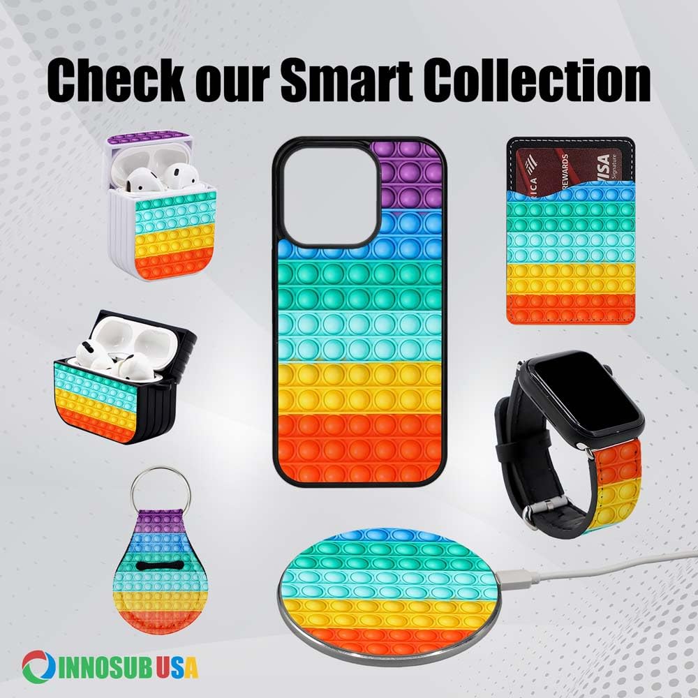INNOSUB 5X Sublimation Blank Wallet Flip Cases for Apple iPhone 13 - 3 Credit Card Slots | Dye Sublimation Phone Cover | Printable Phone Case | Made in USA | Perfect for DIY Customization, Gift Giving & Everyday Use