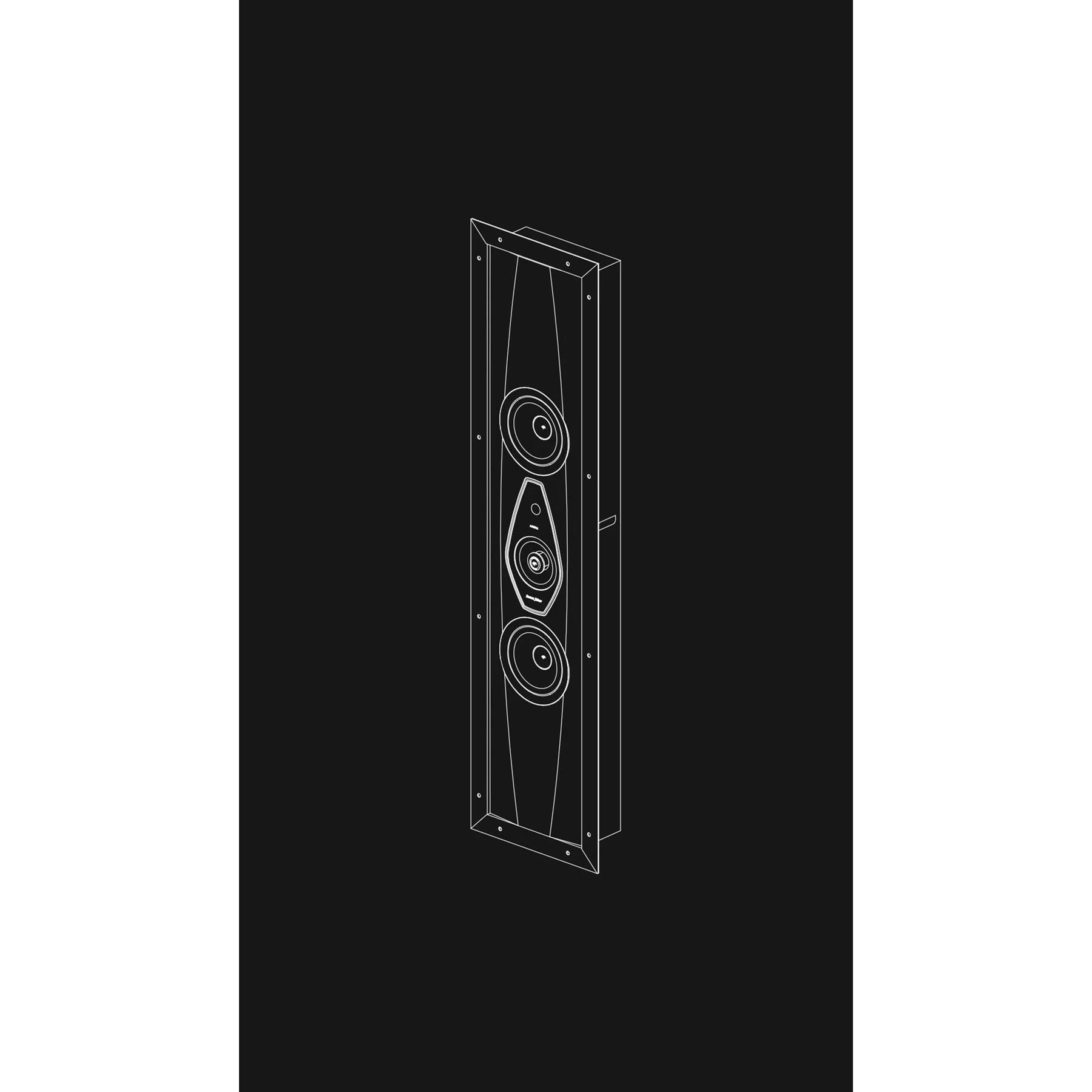 Sonus Faber Arena 20 3.5-Way In-Wall Speaker - Premium Home Theater & Stereo Sound System for Living Room, Bedroom, and Office Audio Setup