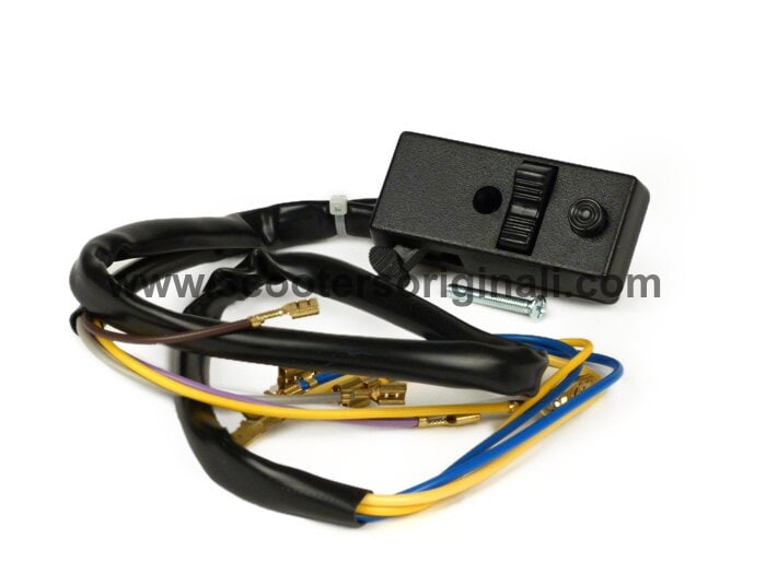 Vespa PX 12V Light Switch with Indicators - 9 Wire Compatible for Vespa Scooters (No Battery Included) - Perfect for Vintage Vespa Restoration & Customization Projects