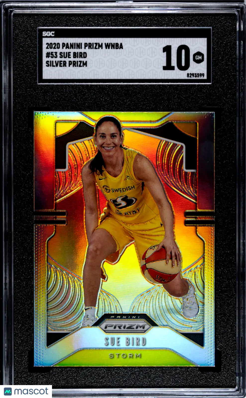 2020 Panini Prizm WNBA Sue Bird Silver Prizm SGC 10 Graded Basketball Card - Perfect for Collectors, Investors and WNBA Fans
