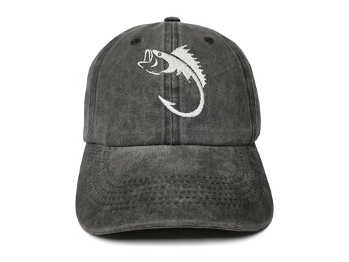 Bass Fish Fishing Hook (Washed Black)