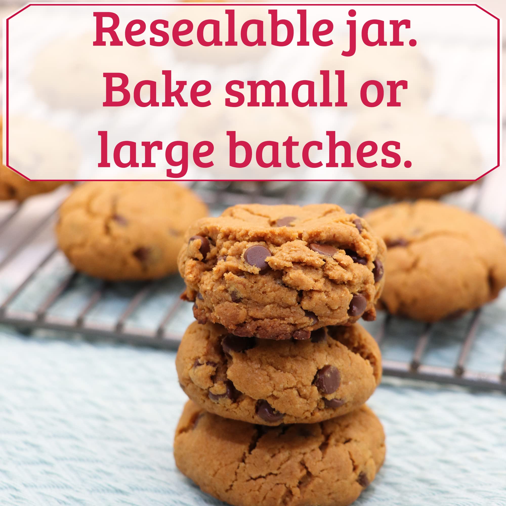 PB2 Pantry Chocolate Chip Cookie & Brownie Mix - Gluten Free, Non-GMO, Vegan, 4g Protein Per Cookie (2 Jars, 16 Oz Each) - Perfect for Healthy Baking, Snacks & Desserts