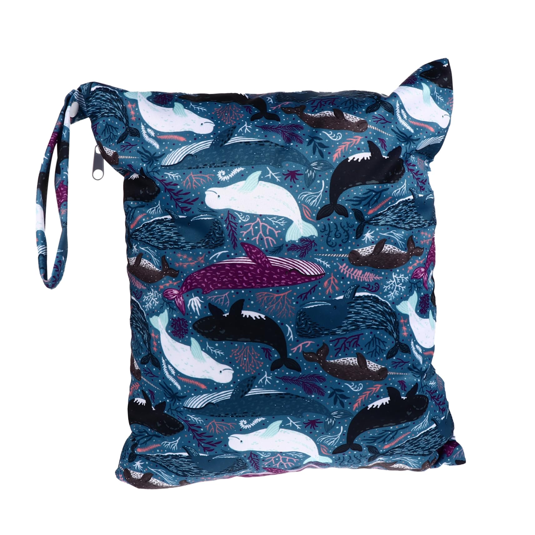 BESTonZON Knitted Cloth Diaper Bag - Waterproof Wet Dry Pouch for Travel, Makeup Organizer & Baby Essentials Storage - Perfect for Moms on the Go, Daycare, and Family Outings