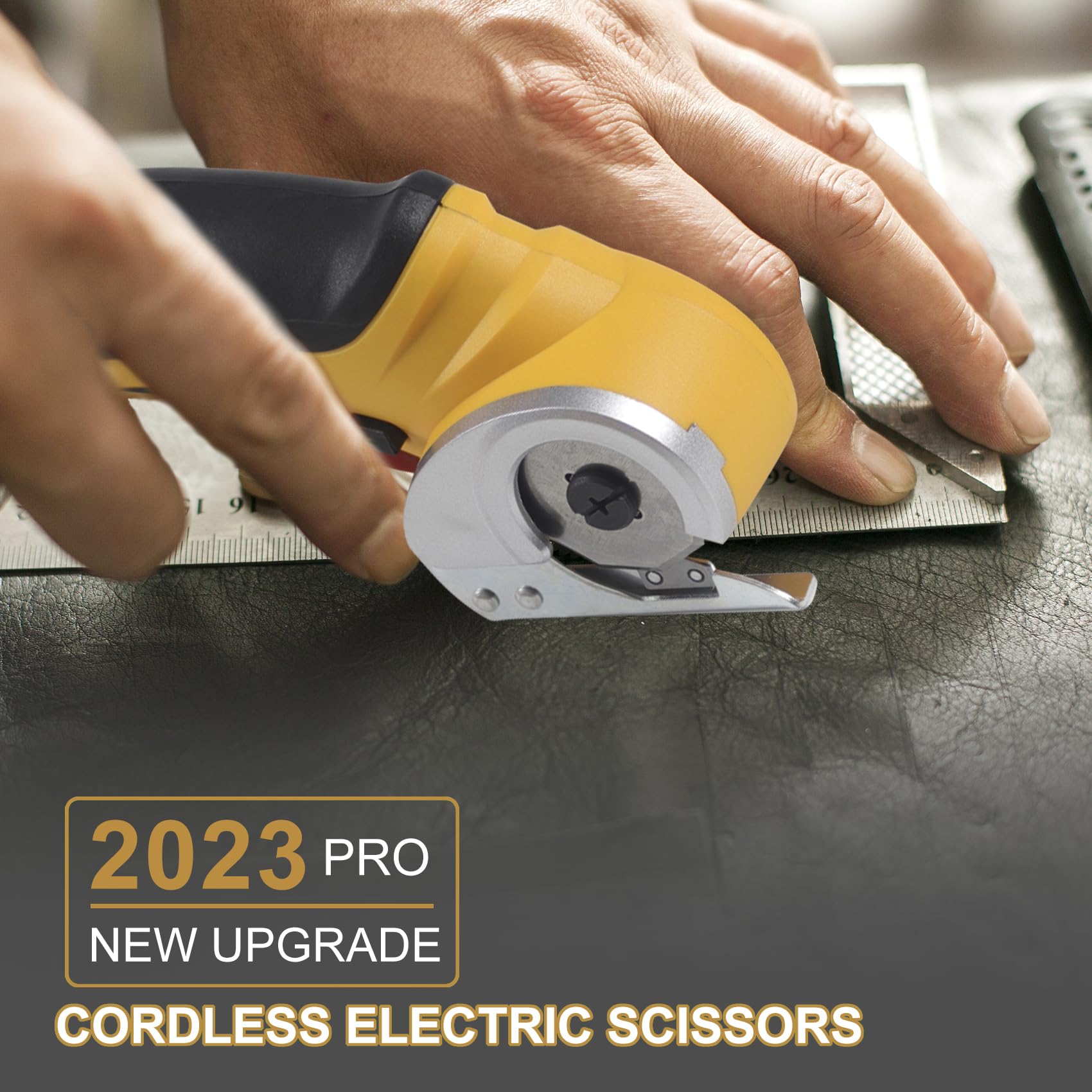 Cordless Electric Scissors - 4V Rechargeable Cardboard & Fabric Cutter with Replacement Blade | Perfect for DIY Crafts, Packaging, Leather Work & Home Improvement Projects