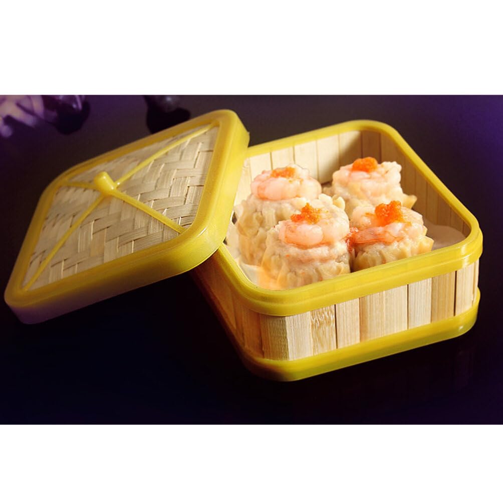 2-Piece Bamboo Steamer Basket Set with Lid - Traditional Dumpling Steamer for Cooking Vegetables, Dim Sum & Bao Buns | 6-Inch Multi-Use Food Steamer for Healthy Asian Cooking | Perfect for Home Kitchens & Restaurants