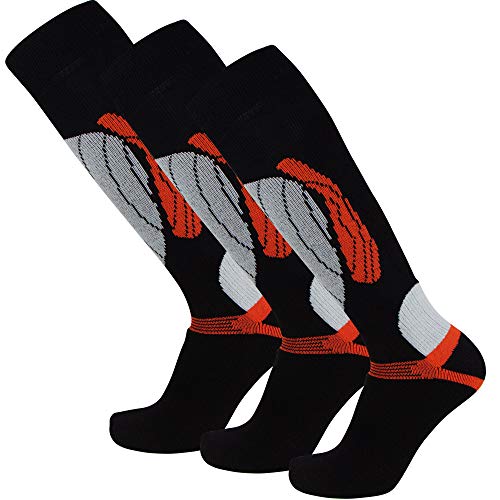 3 Pairs - Black/Orange