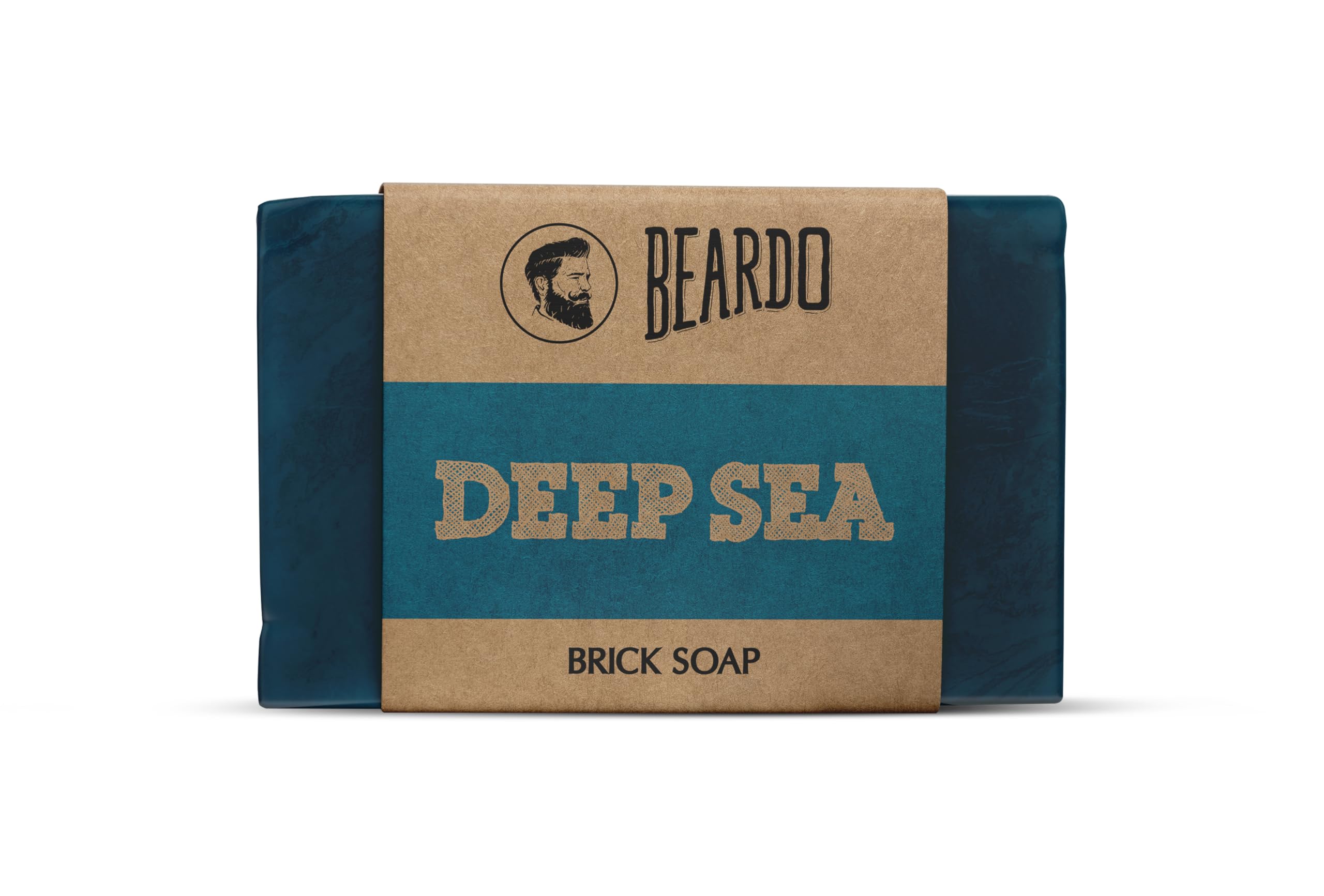 Beardo Deep Sea Brick Soap for Men - 125G Natural Handmade Soap with Aloe Vera & Oceanic Fragrance | Deep Cleansing & Energizing | Perfect for Shower, Gym Bag & Travel