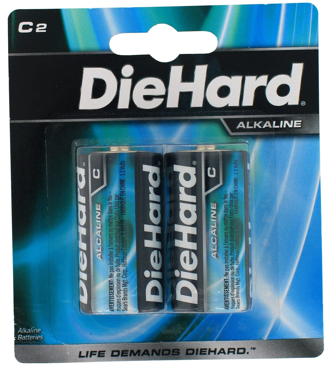 DieHard Long Lasting Alkaline C Batteries - 2 Pack for Flashlights, Toys & Electronic Devices - High Performance AA Batteries for Home & Office Use