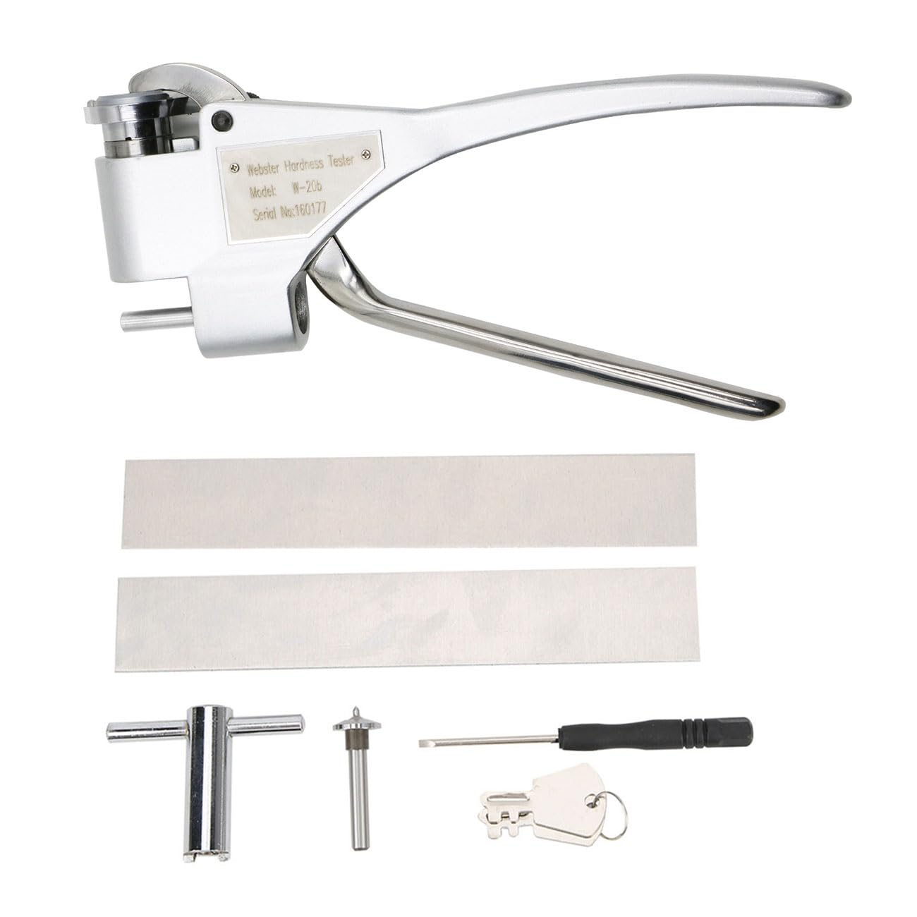 Webster Hardness Tester W-20B (25-110 HRE) for Aluminum Alloy Testing - Measures 0.6~8mm Thickness & 6mm+ Inner Diameter - Ideal for Metal Quality Control in Automotive & Aerospace Industries