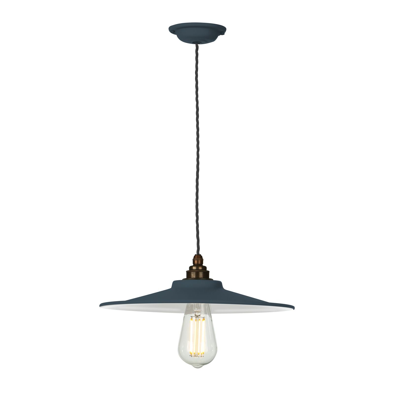 Buxton Single Pendant Light Fixture - Antique Brass/Brushed Chrome/Bespoke Finish Options for Dining Room, Bedroom & Foyer Lighting