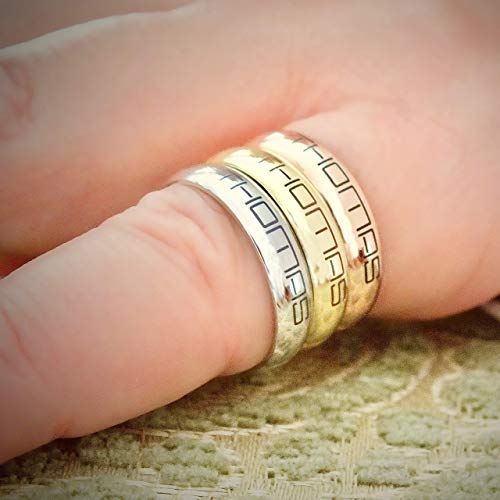 14K Solid Gold Wedding Ring Set for Couples - His and Hers Matching Promise Bands, Personalized Engraved Wedding Rings - Perfect for Anniversaries, Proposals & Romantic Gifts