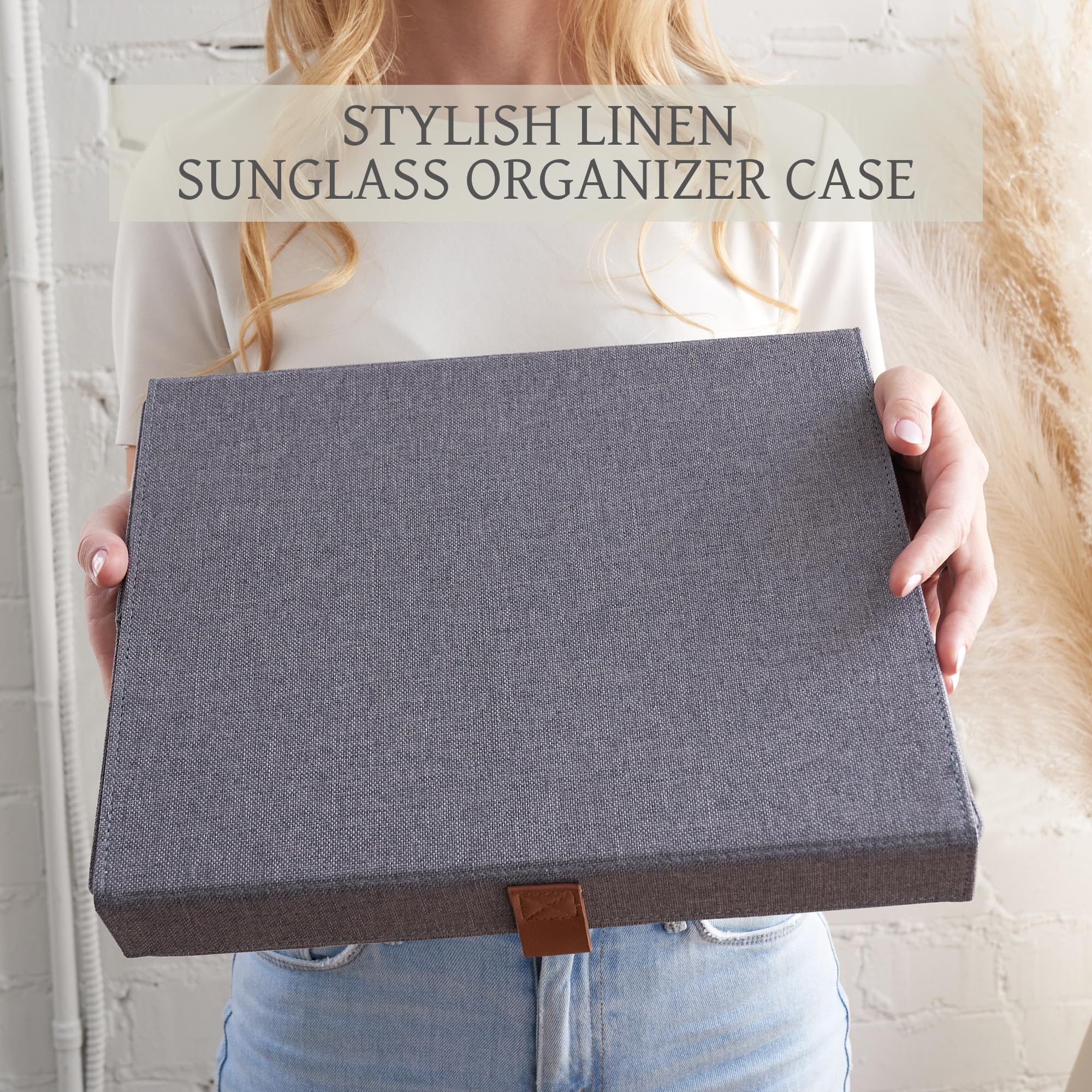 ZICOTO Sunglass Storage Organizer for 8 Pairs - Stylish Eyeglass Case Holder with Clear View & Dust Protection | Perfect for Home, Office, Travel & Displaying Your Sunglasses Collection
