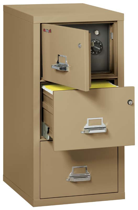 FireKing 2131 CSF 3-Drawer Fireproof File Cabinet - Legal Size Document Safe for Home & Office Security - Protect Important Files from Fire & Theft