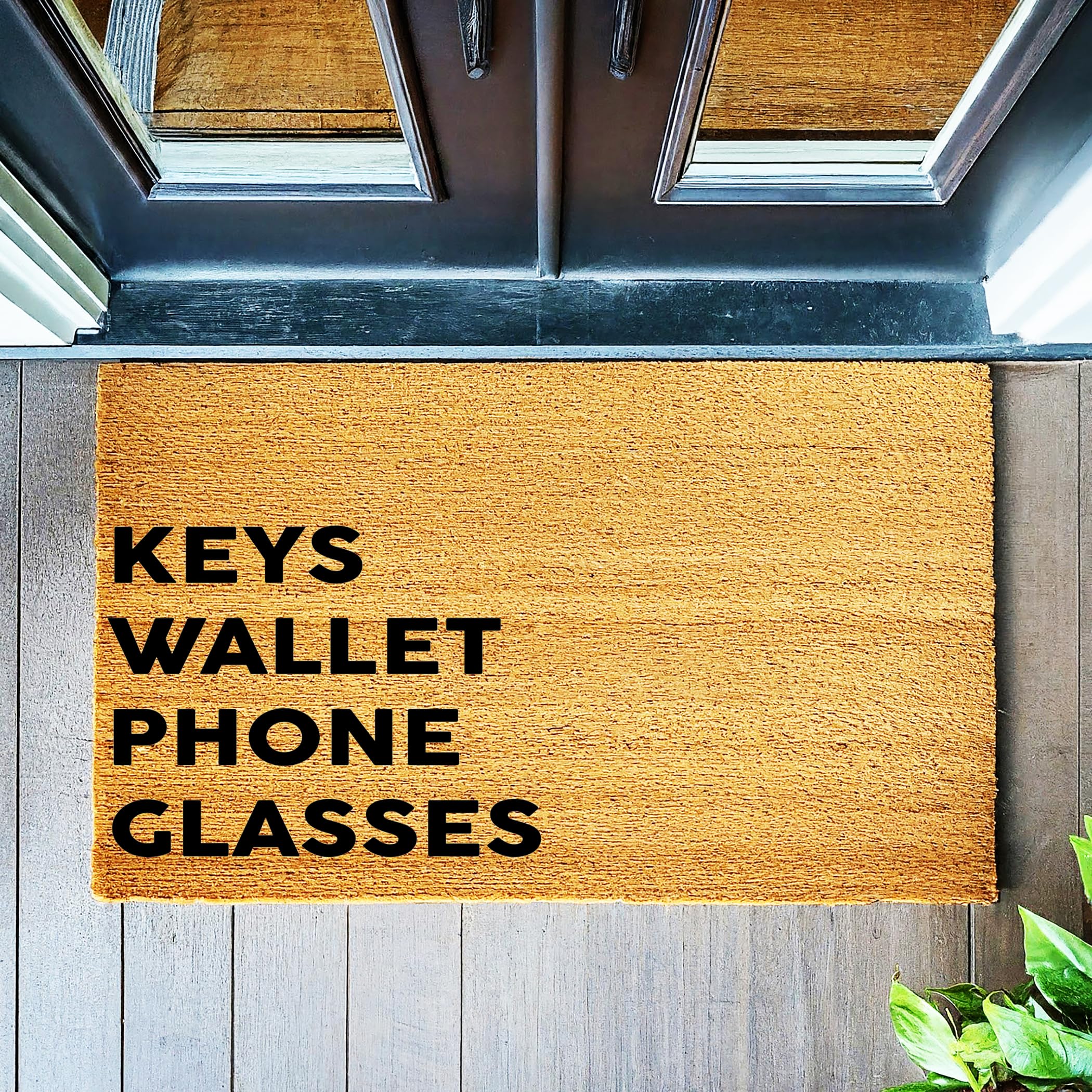 Premium Coir Doormat - Funny Welcome Entryway Rug for Keys, Wallet, Phone & Glasses | Durable & Thick Non-Slip Mat for Home, Office & Outdoor Use