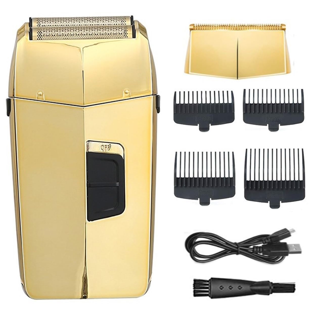 Professional Electric Razor for Men - Rechargeable 3-Speed Hair Clipper & Bald Head Shaver with Precision Mesh Blades | Perfect for Home Barbering, Travel Grooming & Facial Hair Trimming