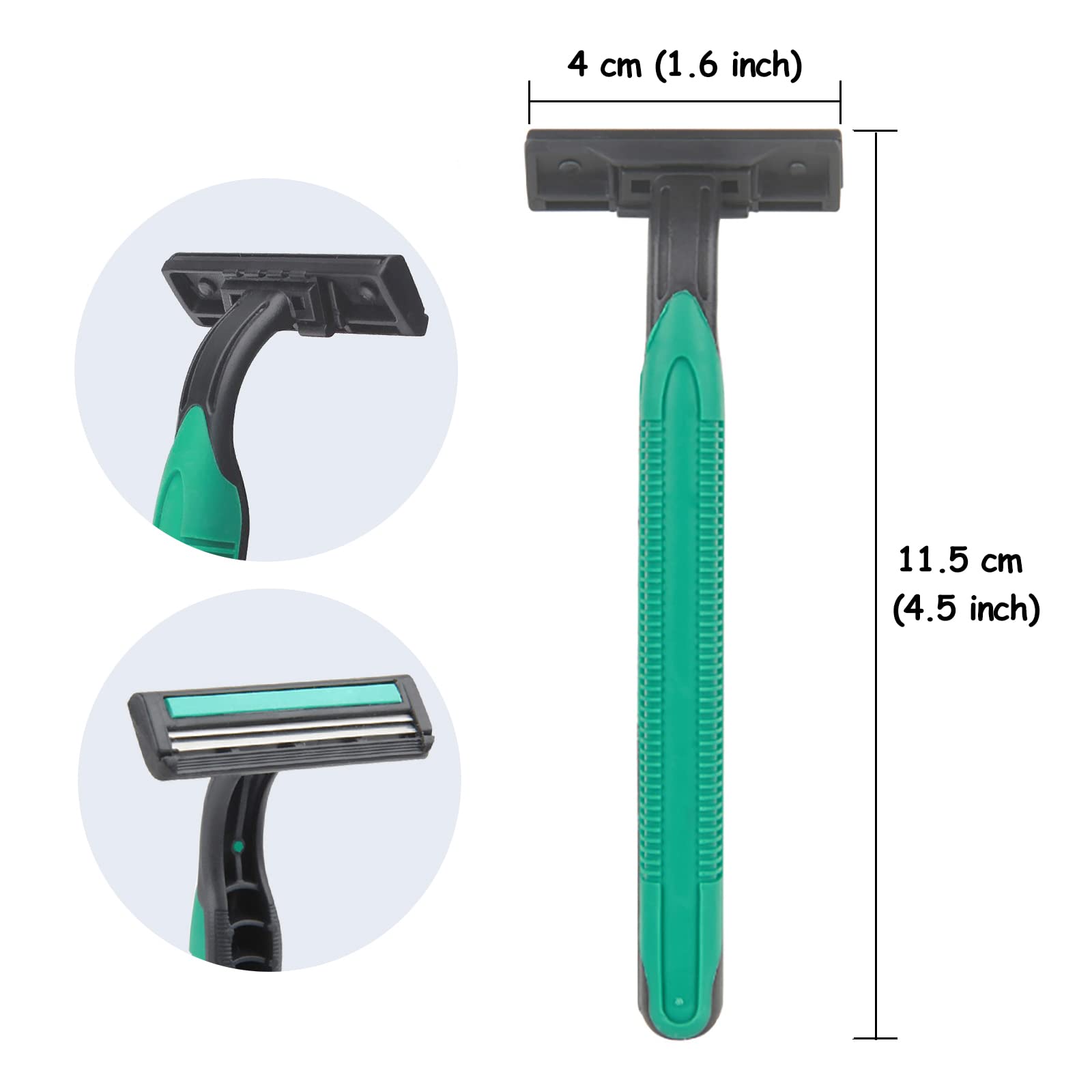 100 Pack Twin Blade Razors Bulk - Individually Wrapped Disposable Razors for Men & Women - Perfect for Home, Travel, Hotels & Grooming Kits - Smooth Shaving for Face & Body