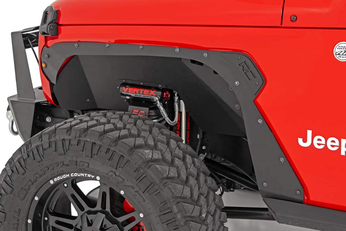 Rough Country Front & Rear Fender Delete Kit for 2018-2024 Jeep Wrangler JL - 10539 | Off-Road Accessories for Enhanced Jeep Customization & Style