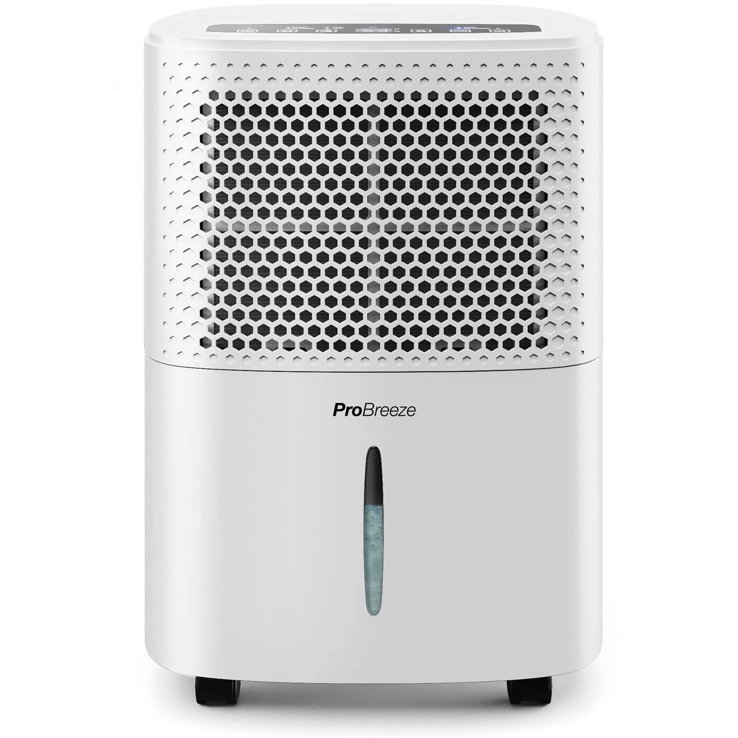 Pro Breeze® 12L/Day Energy Efficient Dehumidifier with Smart Humidity Sensor & Digital Display - 24H Timer, Laundry Drying Mode, Continuous Drain Option - Ideal for Basements, Bedrooms & Large Rooms (12 Liter, White)