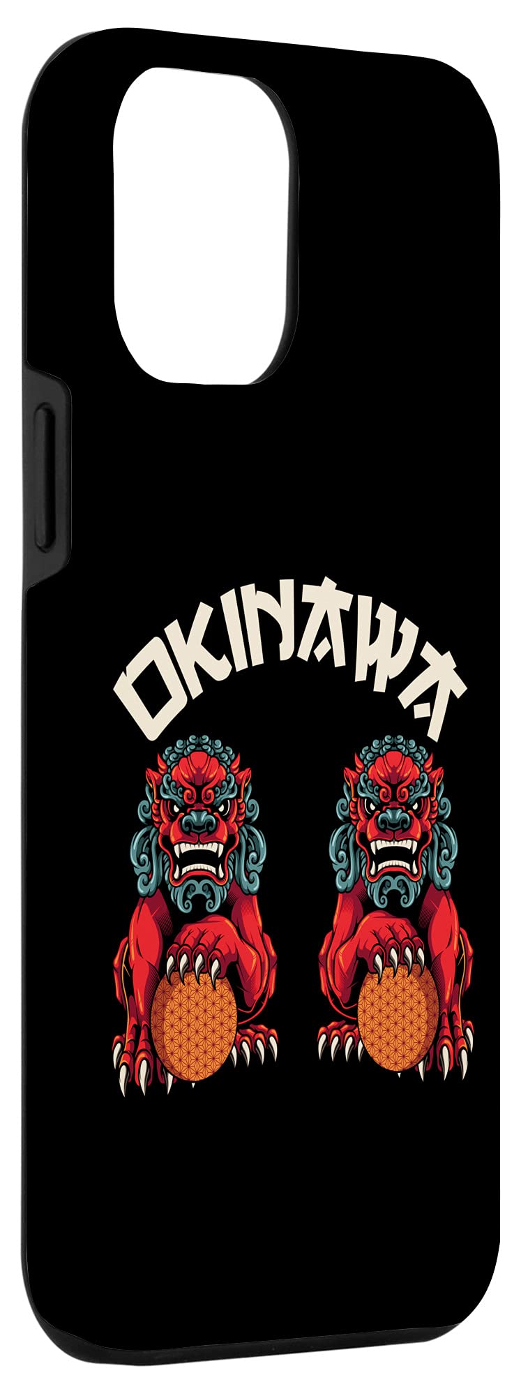 iPhone 12 Pro Max Case with Okinawa Shisa Dogs Design - Durable Protective Phone Cover for Travel, Daily Use & Gift Giving