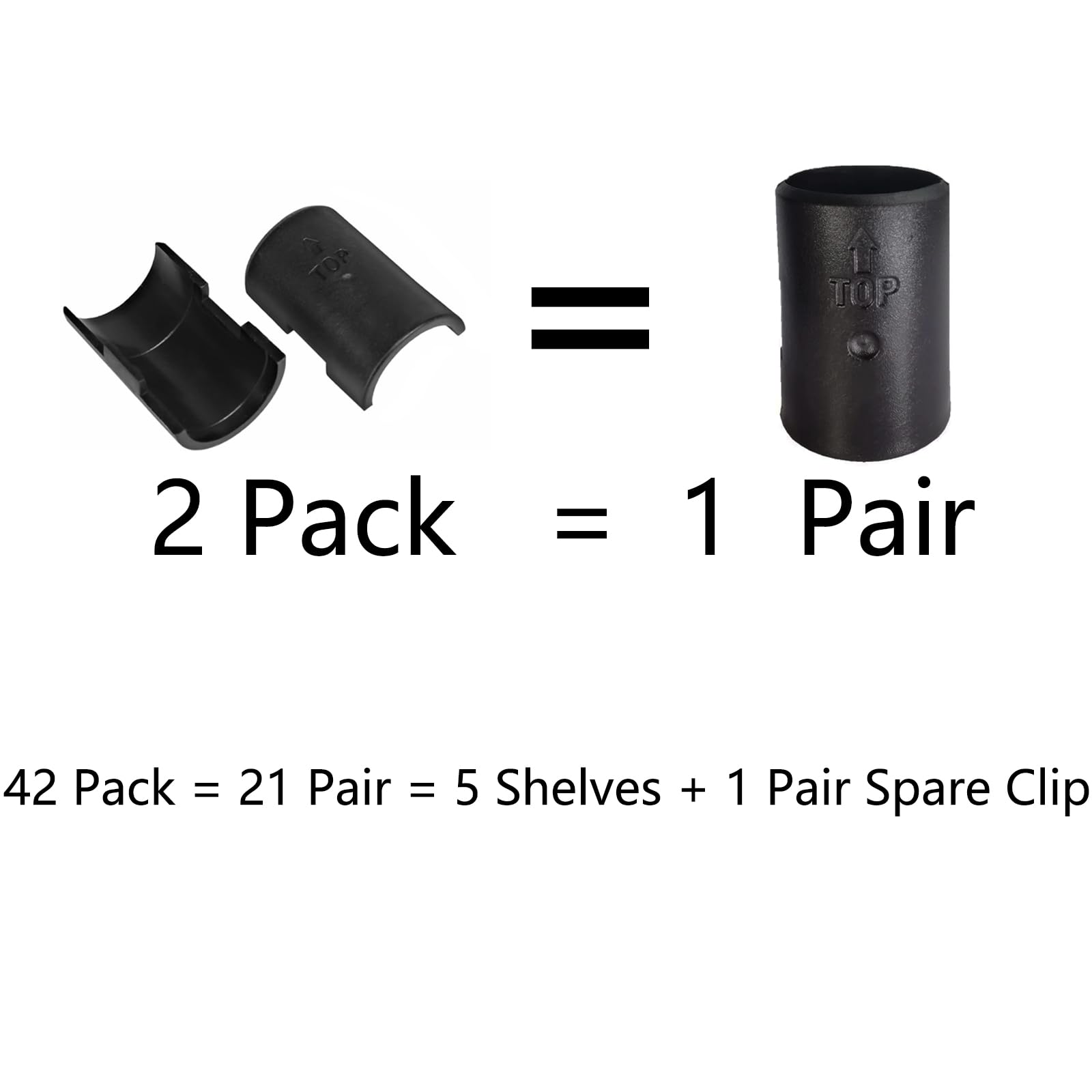 42 Pack Wire Shelving Shelf Lock Clips for 1