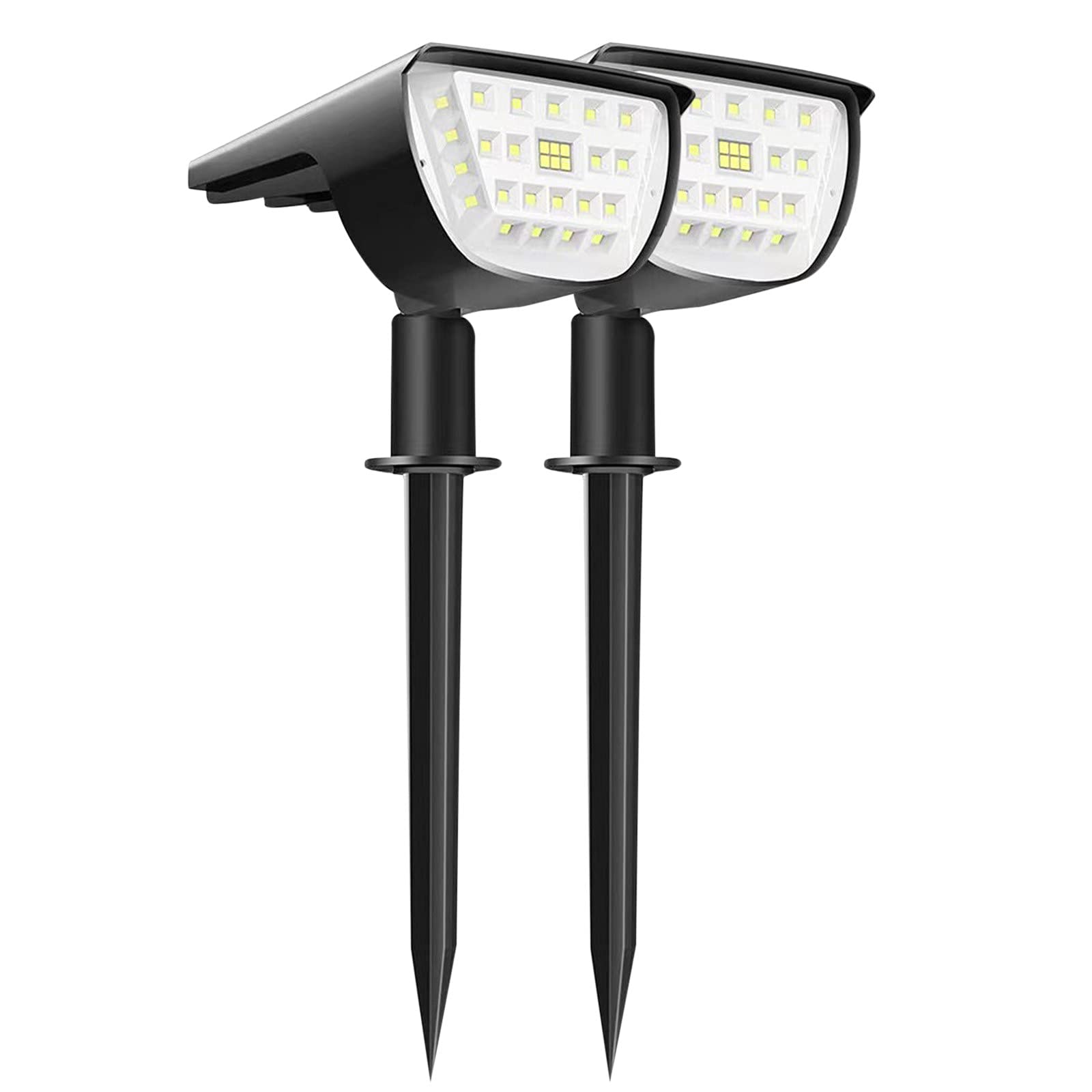 2 Pack Solar Powered LED Garden Lights - 40 Color Changing Outdoor Waterproof Landscape Lighting for Yard, Pathway, Patio & Garden Decor (Ideal for Backyard, Walkway, Poolside & Holiday Decoration)