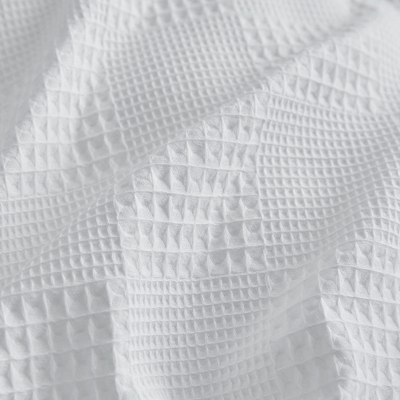 100% Cotton Checkered Waffle Quilt Cover Set - Queen Size White | Soft & Breathable Bedding for Cozy Nights | Perfect for Master Bedrooms & Guest Rooms