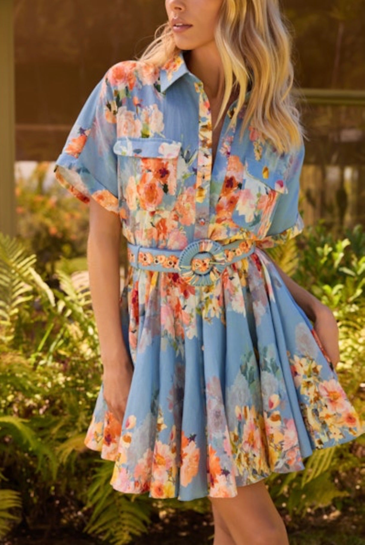 Stylish Short Dress with Adjustable Buckle Belt - Perfect for Casual Outings, Date Nights & Summer Parties
