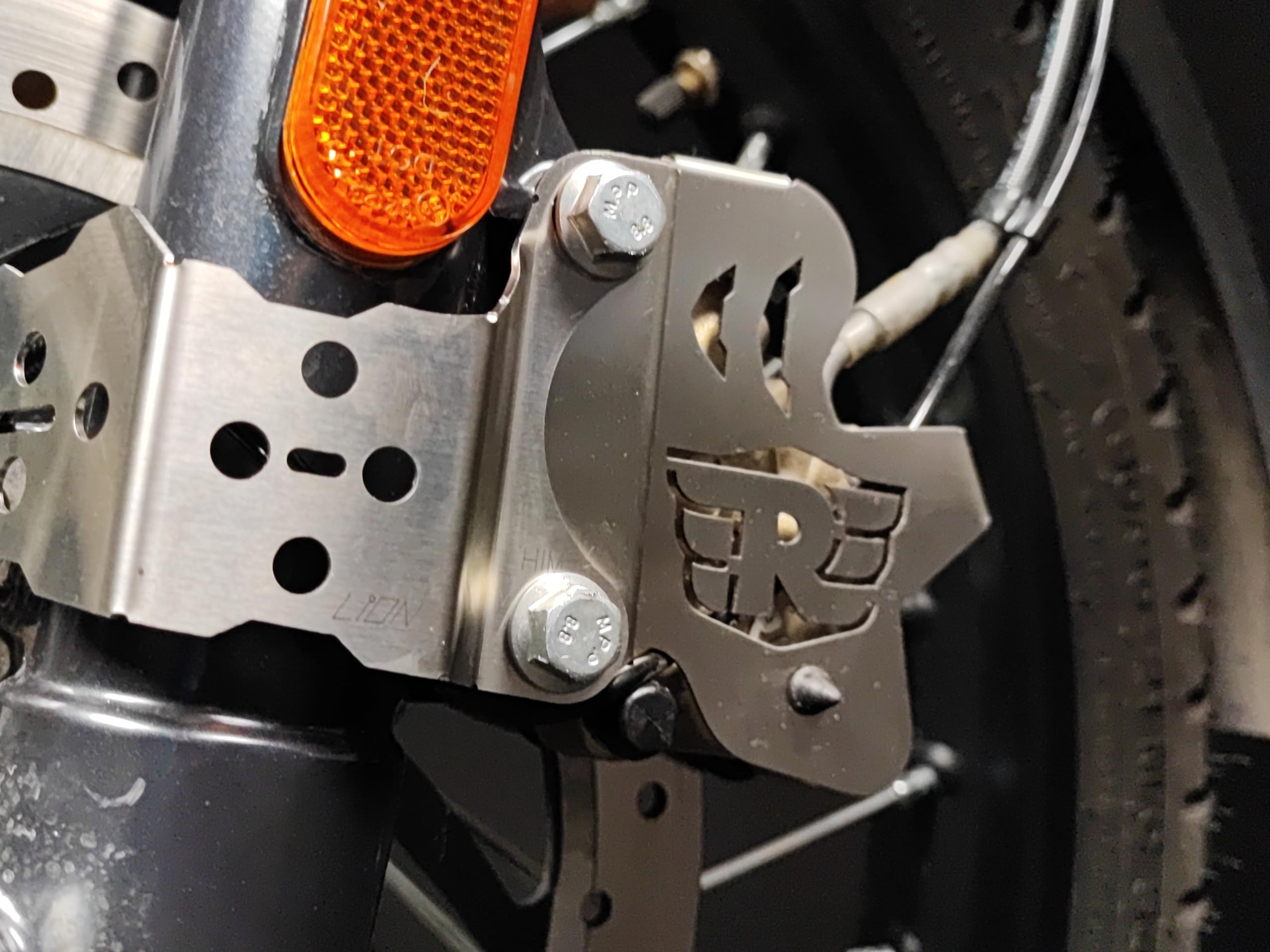 Royal Enfield Himalayan Stainless Steel Motorcycle Caliper Guard - Off-Road Adventure & Daily Ride Protection