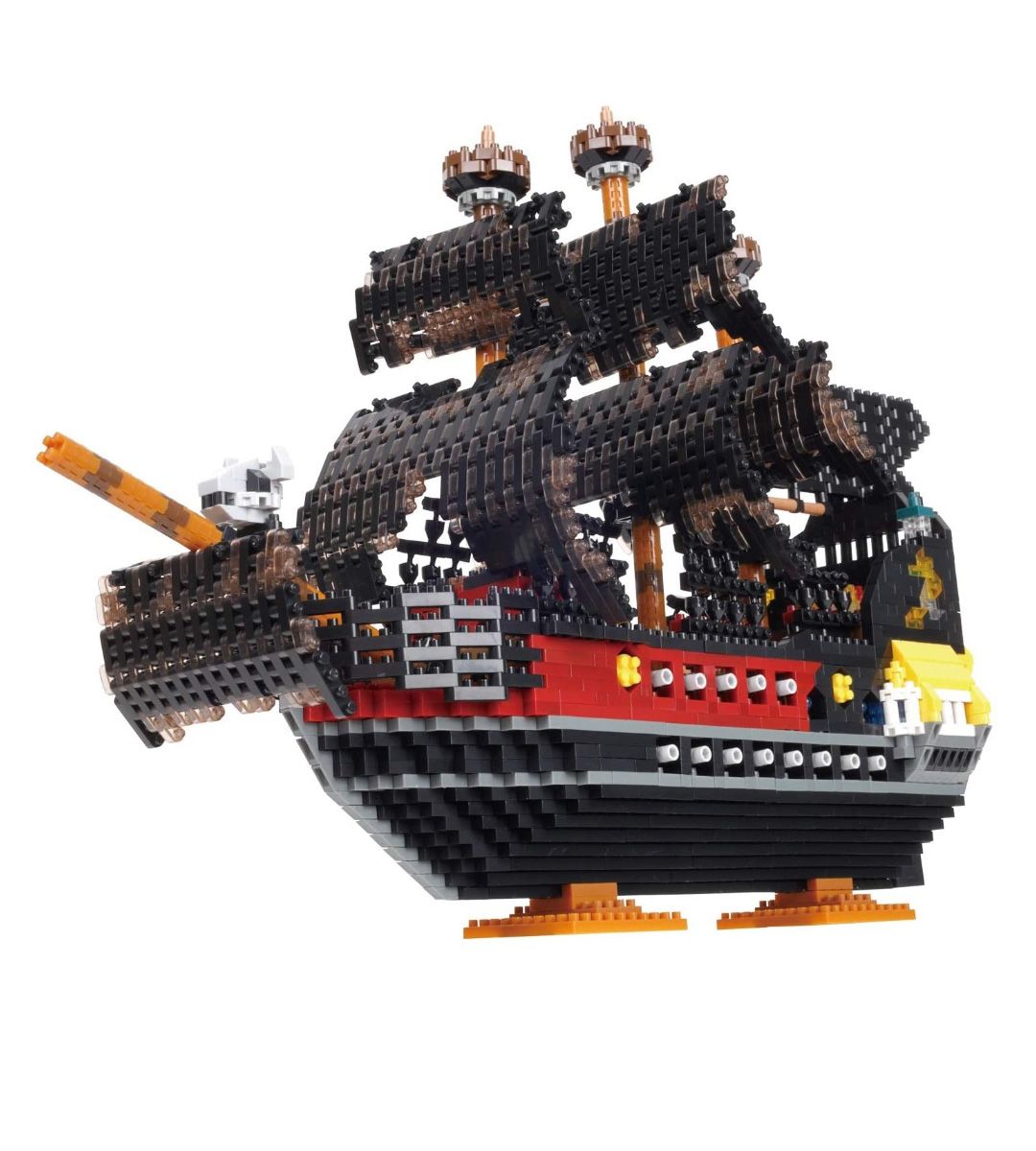 Nanoblock Pirate Ship Deluxe Building Set NB 050 - Creative STEM Toy for Kids & Adults, Perfect for Home Decor, Office Display & Model Ship Collectors