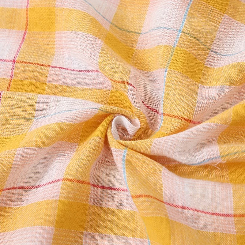 Women's Summer Plaid Shirt - Lightweight Short Sleeve Button Down Top for Casual Outings & Beach Cover-Up