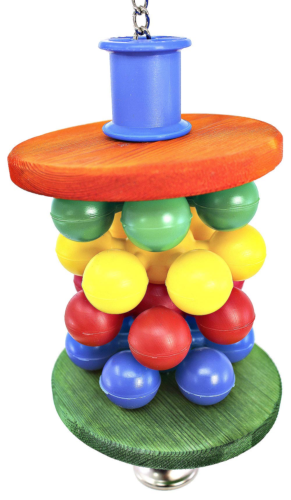 Bonka 2142 Bobbin Bubble Medium Bird Toy - Colorful Chewable Parrot Toy for Macaws, Cockatoos & Large Birds - Perfect for Playtime & Mental Stimulation