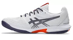 ASICS Men's Solution Speed FF 3 Tennis Shoes - White/Greyish Purple - Lightweight Performance Court Shoes for Competitive Play & Training