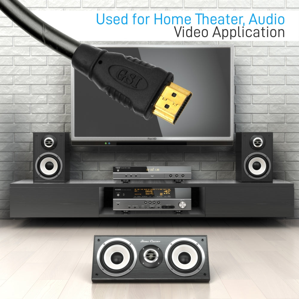 Premium Atomic HDMI Cable 3 Feet - High Speed 4K 60Hz HDR Gold-Plated Connectors for Gaming, Home Theater & PC Setup