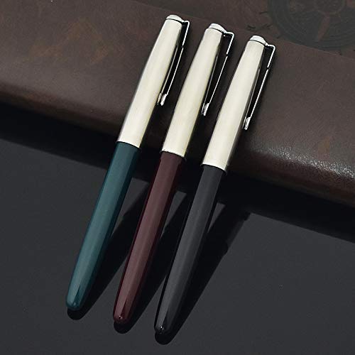 Zhongjiuyuan 9-Piece Set (3 Random Colors) 616 Carbon Fiber Fountain Pen - Premium Handwriting Pen for Office, Business & Stationery - Perfect for Writing, Journaling & Gift Giving