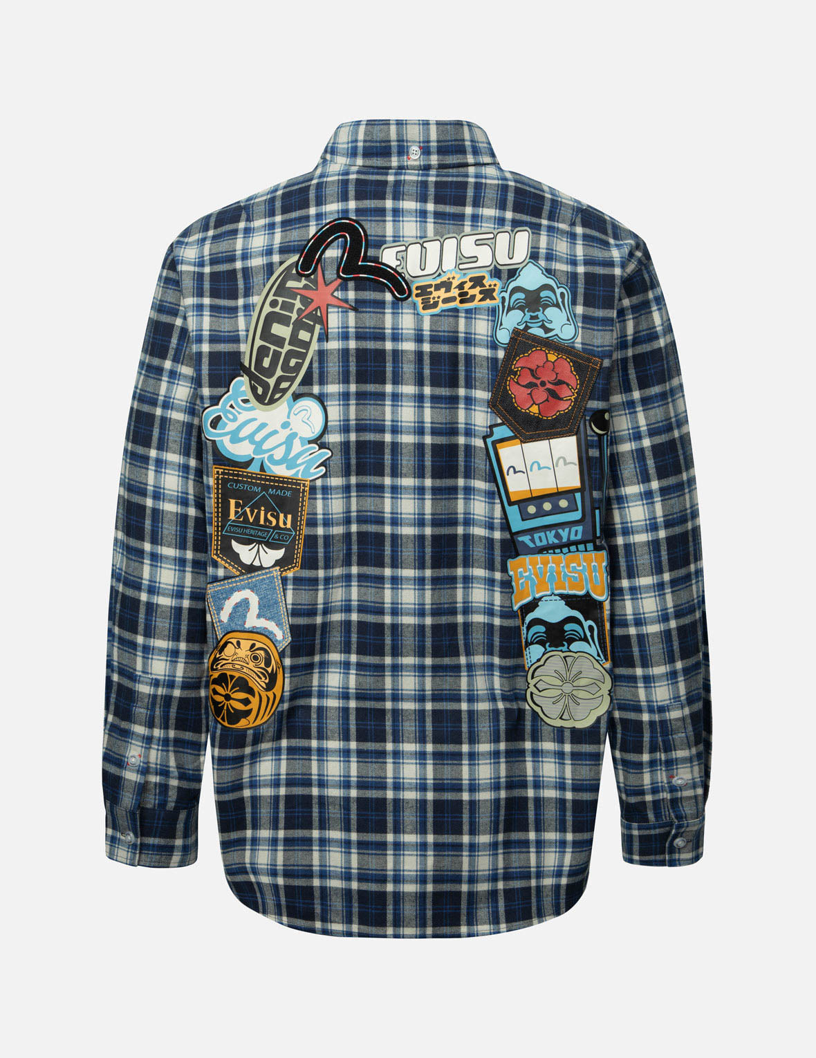 Daicock Print Casual Check Shirt for Men - Relaxed Fit Multi-Logo Design - Perfect for Outdoor Activities, Travel & Everyday Wear