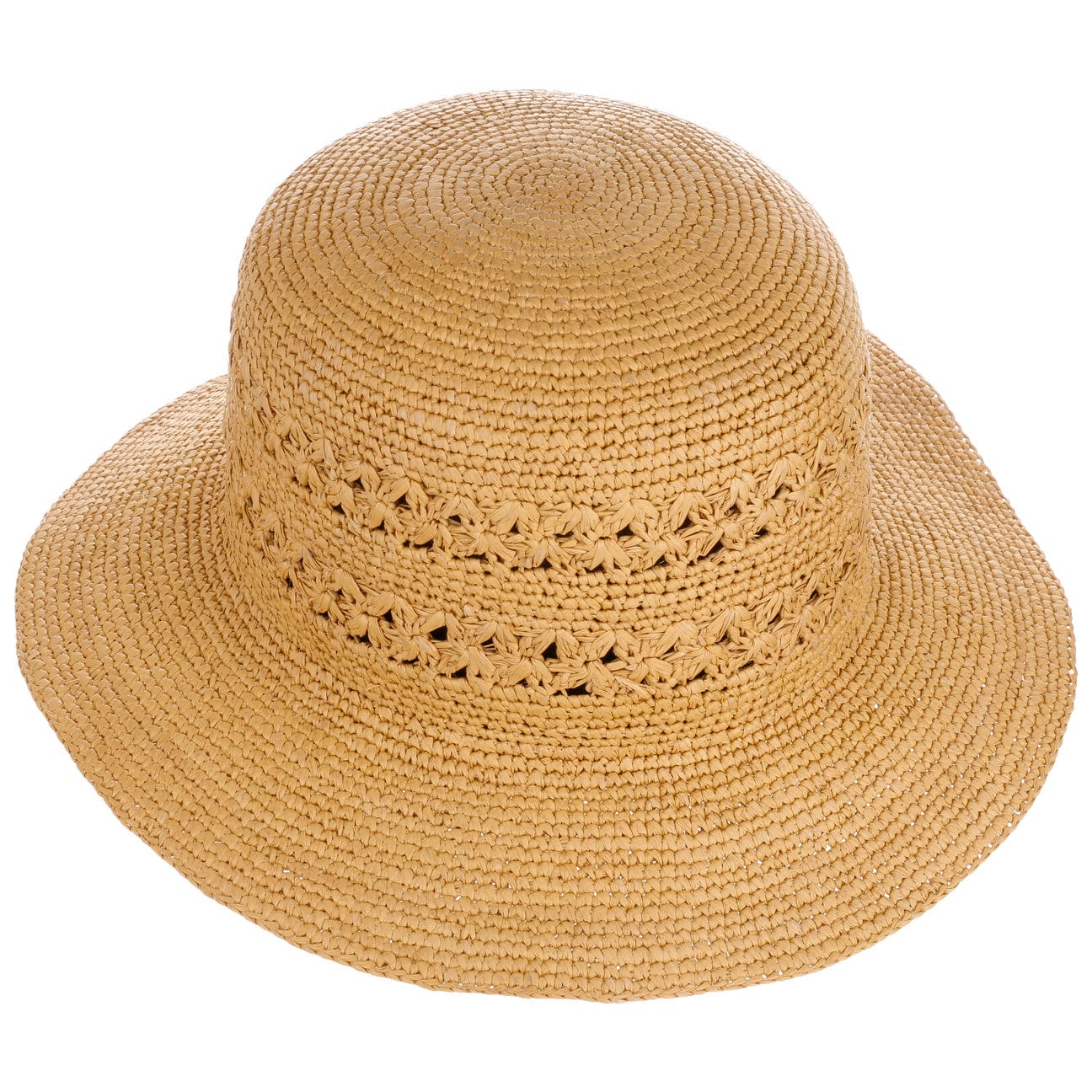 Mayser Women's Moriah Crochet Cloche Panama Hat - Stylish Summer Sun Hat for Beach, Garden & Outdoor Activities