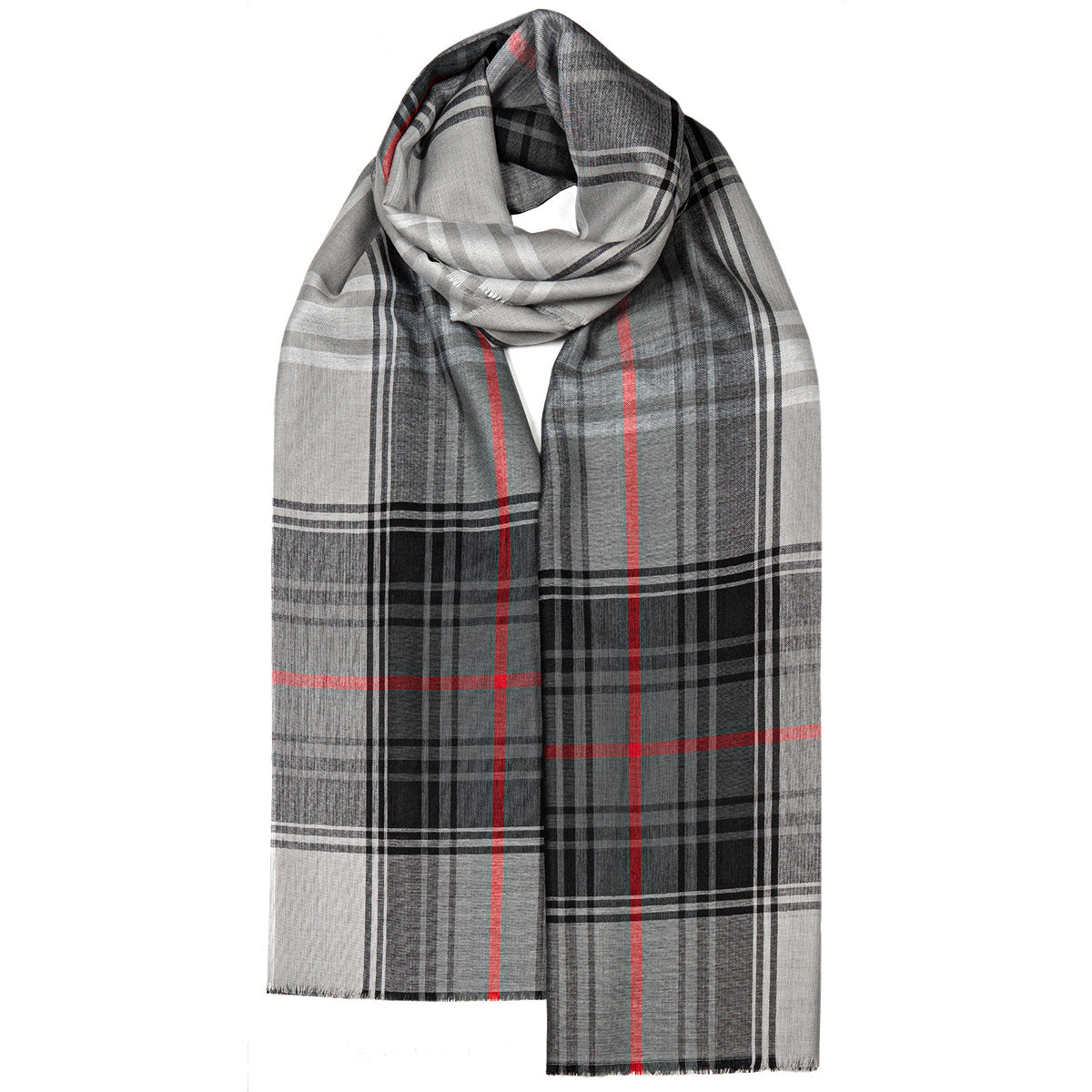 Premium Lochcarron Graphite Extra Fine Merino Wool Stole - Soft & Luxurious Wrap for Women - Perfect for Weddings, Parties & Cold Weather