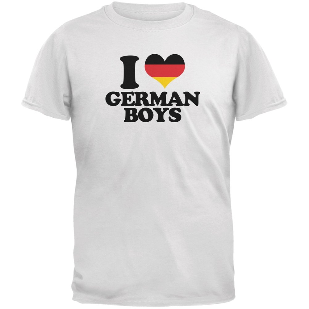 Old Glory Oktoberfest I Heart German Boys White Youth T-Shirt - Youth Large | German Heritage Apparel for Kids & Teens | Perfect for Oktoberfest, Cultural Events & Family Gatherings