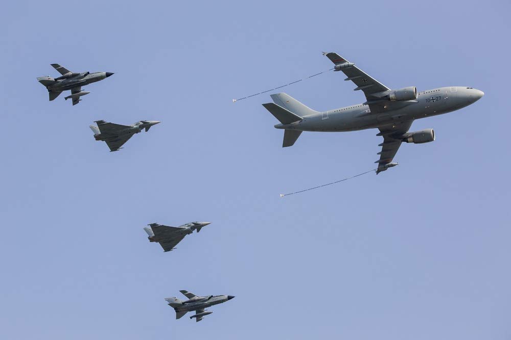 German Air Force Airbus A400M with Refueling Pods Photo Print - 11x17 Inch Aviation Poster for Home, Office & Military Enthusiast Decor