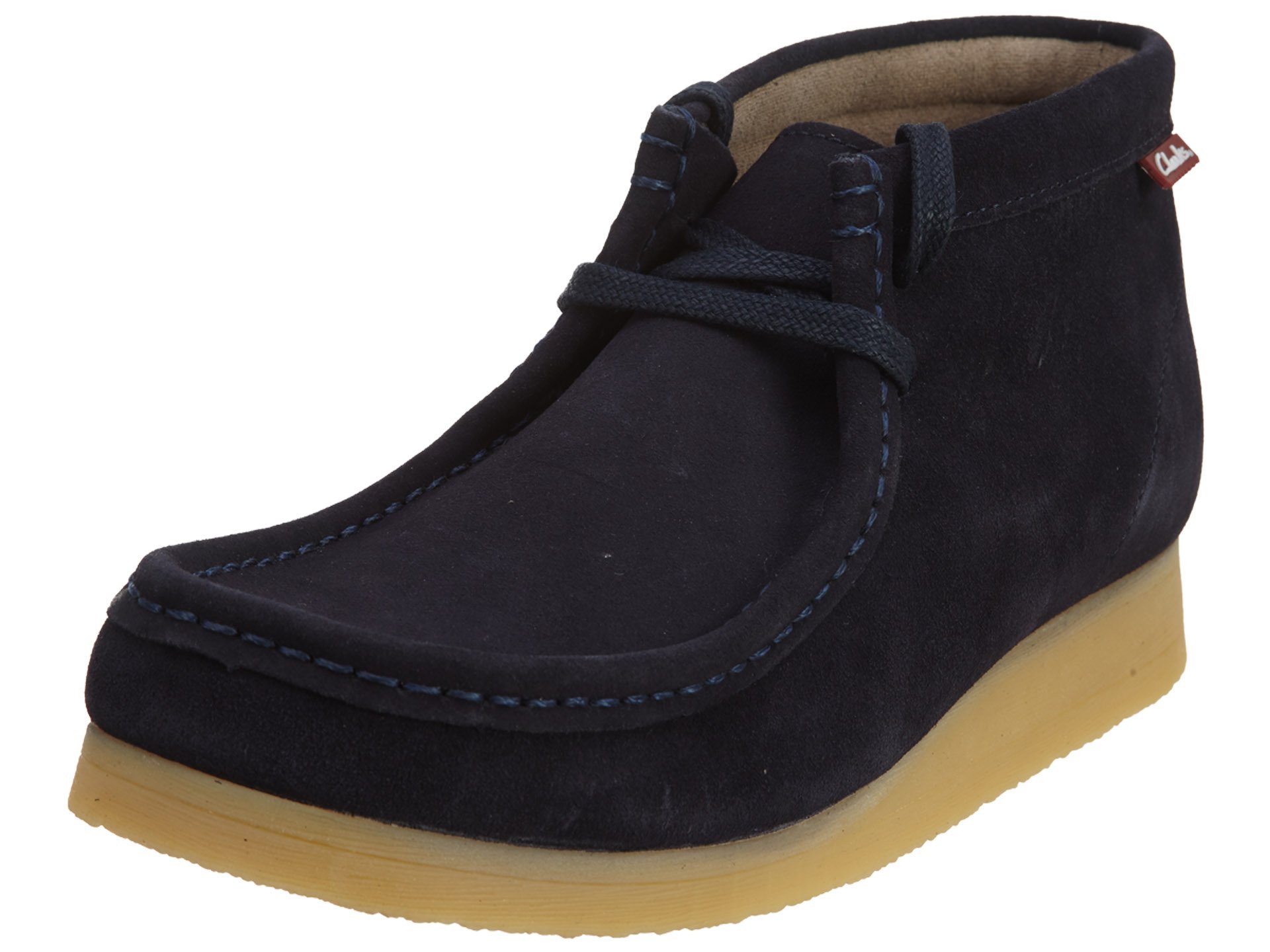 Clarks Men's Stinson Hi Wallabee Chukka Boot - Dark Blue Suede Leather Casual Shoes for Men - Comfortable & Stylish for Work, Outdoor & Daily Wear (Model 22821)