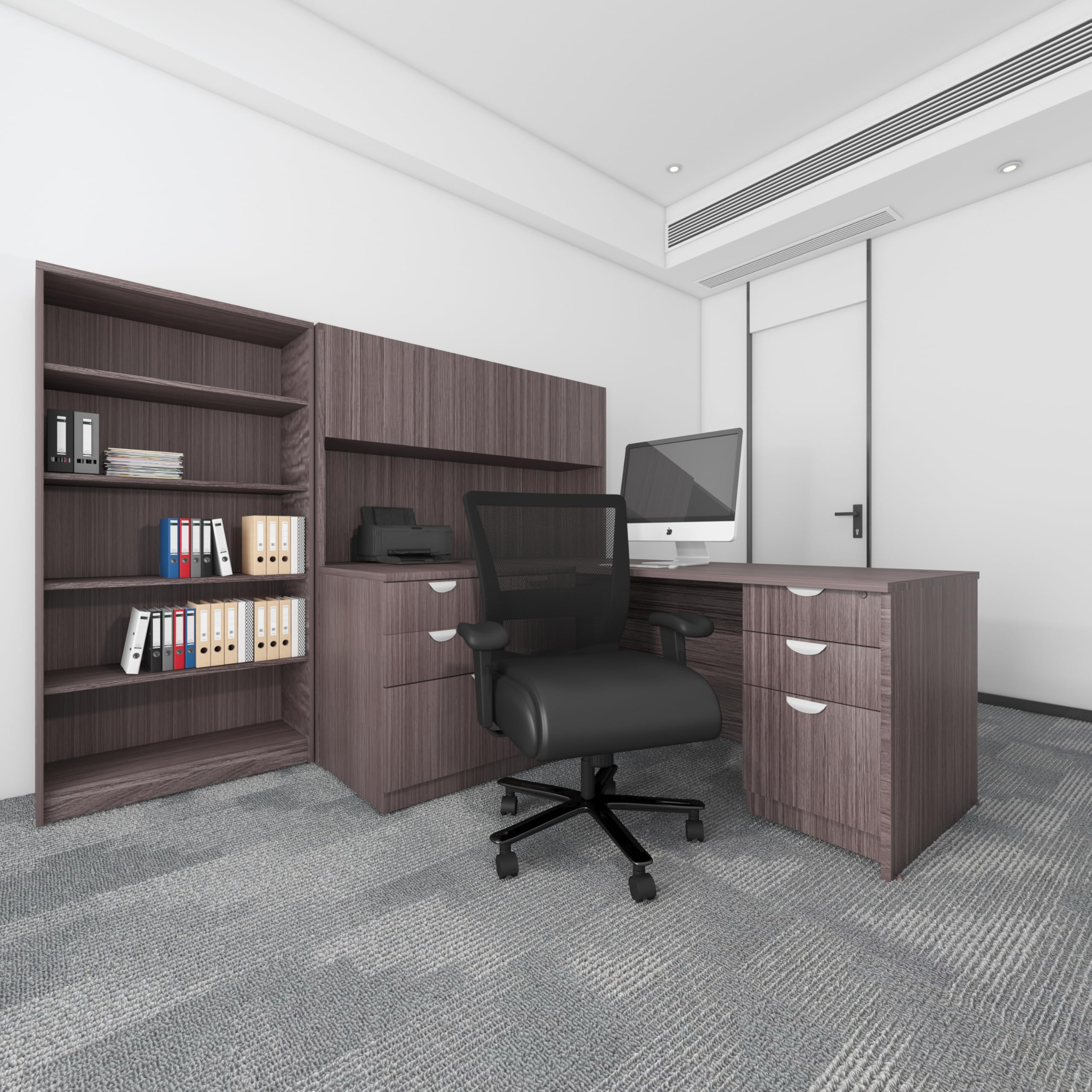 Boss Office Products Big and Tall Mesh Task Chair - 400 lbs Weight Capacity, Ergonomic Office Chair with Adjustable Height & Lumbar Support (Black) - Perfect for Home Office, Gaming, and Executive Workspaces