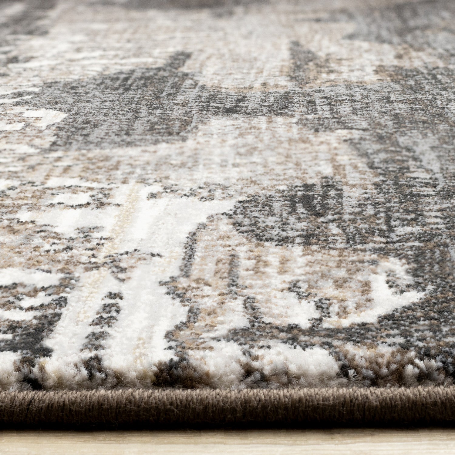 Allure Modern Dark Area Rug 5' x 8' - Black & Brown Handwoven Living Room Rug for Bedroom, Office & Home Decor
