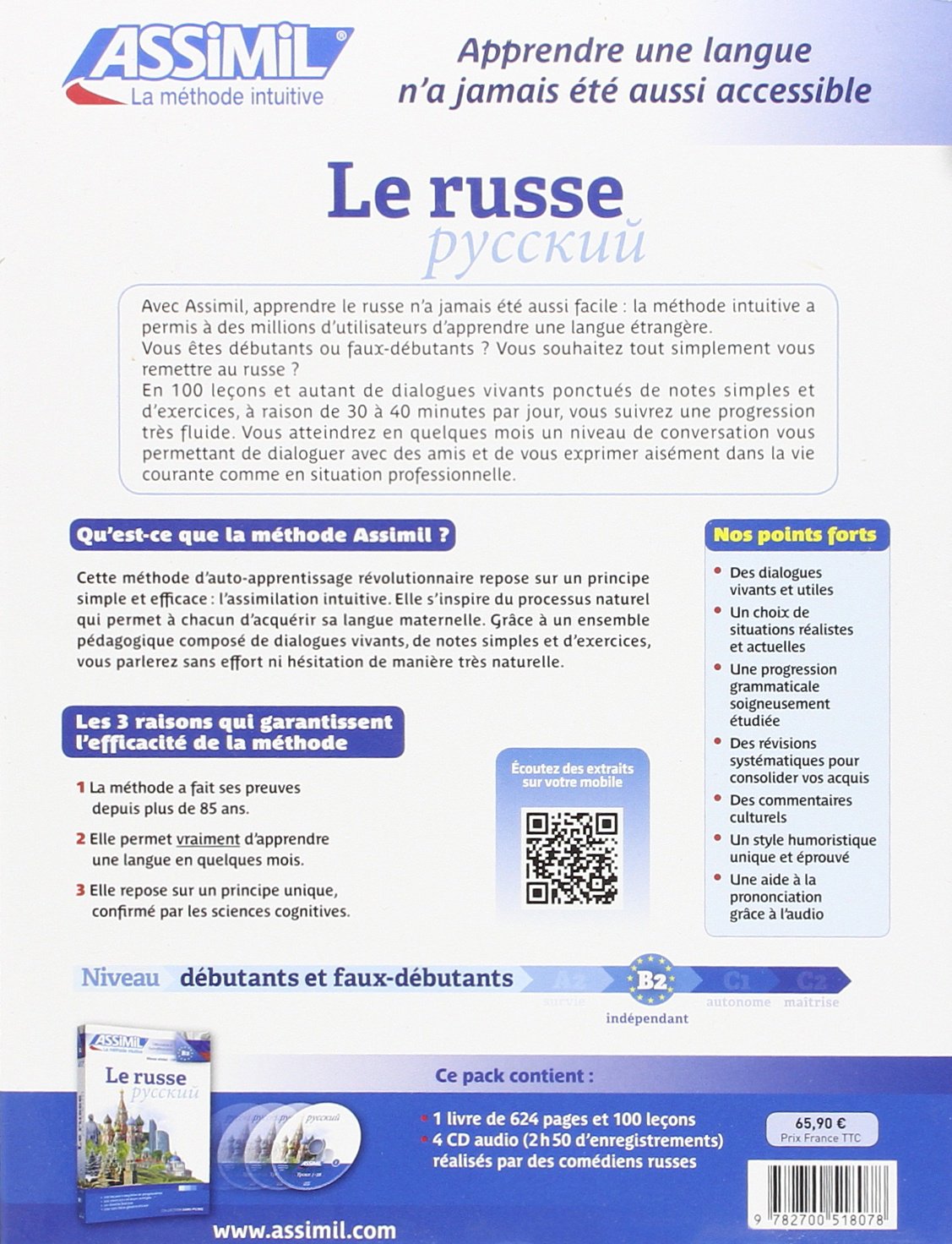 Learn Russian for French Speakers - Complete Book & 4 Audio CDs Set | Russian Language Learning Course | Perfect for Beginners, Travel & Business Communication