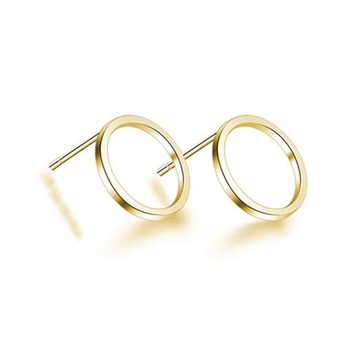 A1：gold circle earrings