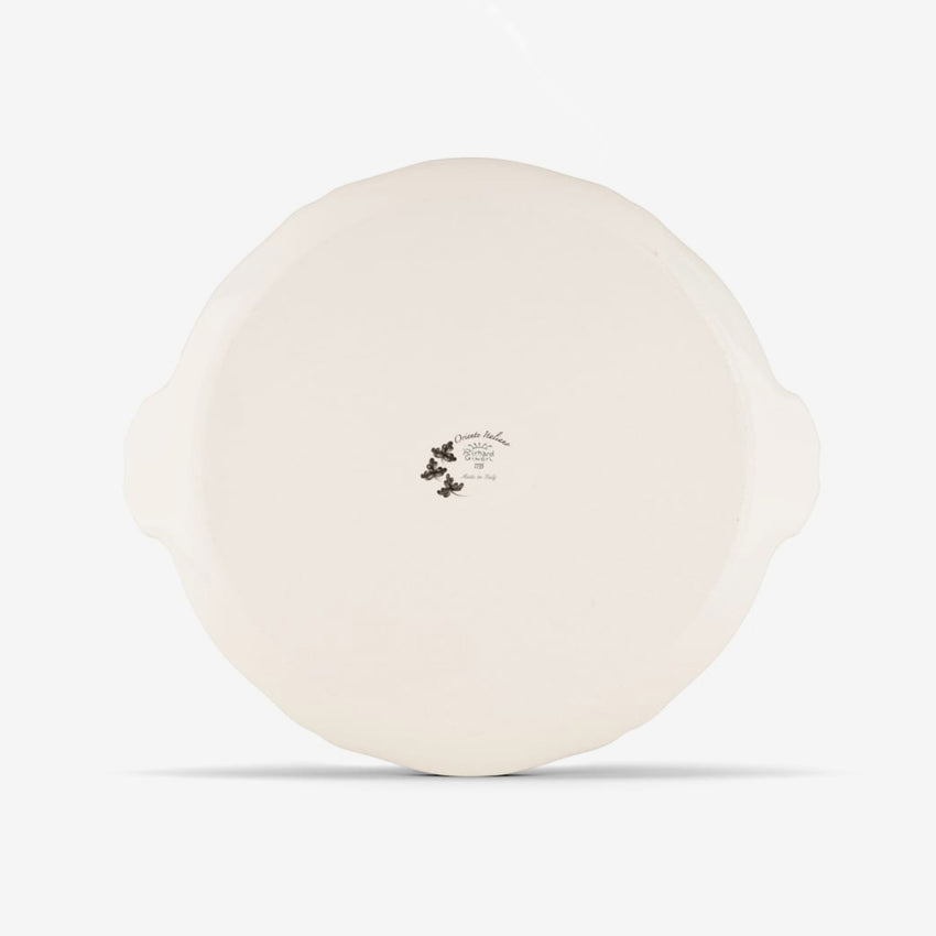Ginori 1735 Oriente Italiano Round Cake Plate Albus - Elegant Dessert Serving for Parties, Afternoon Tea & Special Occasions