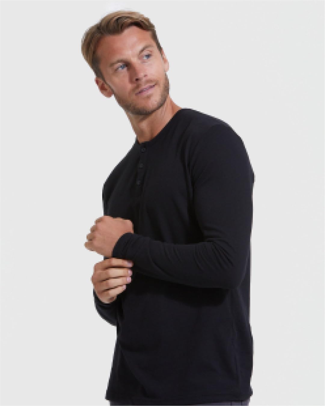 True Classic Long Sleeve Waffle Shirt for Men - Premium Fitted Thermal Henley Shirt | Soft & Breathable Cotton Blend | Casual Wear, Layering & Outdoor Activities