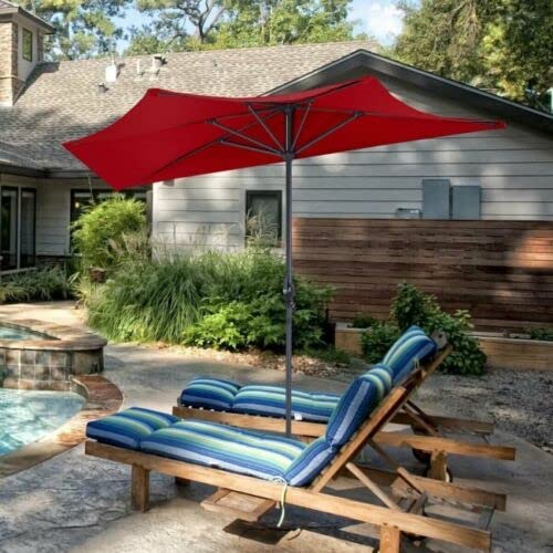 9 FT Outdoor Patio Umbrella with Weighted Base - Perfect for Garden, Poolside & Backyard